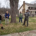 Heter, Chodrick and Heter listen to historian Dave Lewis reveal details about the Battle of Pea Ridg...