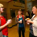Lindsay Robinson, from left, PACE finance manager, Amy Benincosa, development coordinator, and Jessi...