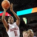 BJ Young is leading Arkansas with 17.3 points per game this season. 