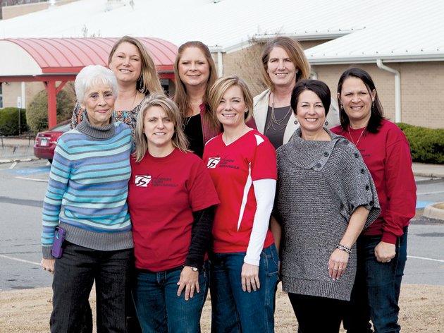 pictured-are-women-run-clinic-state-board-members-front-row-from-the-left-linda-starr-women-run-arkansas-ambassador-karen-buckner-secretary-jackie-stone-membership-tambra-clement-state-clinic-director-and-nichole-bates-president-and-back-row-from-the-left-jennifer-welter-race-director-jennifer-marks-treasurer-and-jane-hambuchen-pasta-party-chairwoman