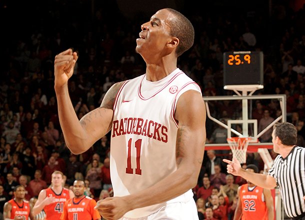 nwa-mediaanthony-reyes-arkansas-sophomore-bj-young-celebrates-in-the-second-half-against-auburn-on-wednesday-jan-16-2013-in-bud-walton-arena-in-fayetteville-the-razorbacks-won-88-80-in-double-overtime