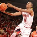 NWA Media/ANTHONY REYES -- Arkansas sophomore BJ Young (11) shoots against Auburn in the second half...