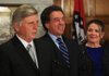 Gov. Mike Beebe named Robert S. Moore Jr. (center) of Arkansas City to the Arkansas Highway Commission on Thursday. Moore was speaker of the House in the previous Legislature. 