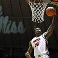 Mississippi's Murphy Holloway (31) dunks the ball in a game against Arkansas at Tad Smith Coliseum i...