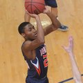 Xavier Thomas of Rogers Heritage takes a shot Friday during the game against Springdale Har-Ber in S...