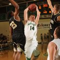 Greenland junior Hunter Farrar (14) takes the ball into the lane as West Fork senior forward Leon Be...