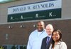 P.A.R.K. president Keith Jackson (left) is pictured with his wife Melanie (right) and Arkansas Democrat-Gazette publisher Walter E. Hussman, Jr., center, outside the Little Rock facility.