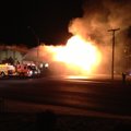 A fire Sunday night in Springdale near Grove Avenue and Thompson Street.
