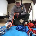 Mark Miller, Upper Buffalo District Ranger, demonstrates an inventory of high angle search and rescu...
