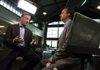 David Sacks, chairman and chief executive officer of Yammer Inc., (left) speaks during an interview in San Francisco in March. Earlier this month, Sacks said tech startup companies need to do more to prove themselves to attract funding from venture capitalists. 