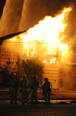 
                               
                                  Photo by Anthony Reyes&mdash;
                               
                           
                           Springdale firefighters respond to a fire at an abandoned church Sunday, Jan. 20, 2013 on the north east corner of Grove Avenue and Thompson Street in Springdale.