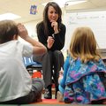 Holly Smith, an instructional facilitator with Fayetteville Public Schools, works Tuesday, Jan. 15, ...