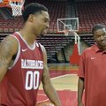 Arkansas assistant TJ Cleveland (right) scored 15 points in the Razorbacks' last win at South Caroli...