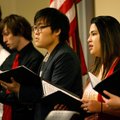 NorthWest Arkansas Community College Chamber Singers perform “There is a Balm in Gilead,” during the...