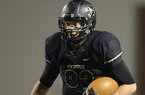 STAFF PHOTO MARC F. HENNING -- Bentonville tight end Jack Kraus races to the end zone on a 33-yard catch and run Friday, Nov. 16, 2012, during the second quarter of the Tigers' Class 7A playoff game against the Blue Devils at Tiger Stadium in Bentonville.