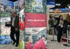The Halliburton Co. booth is seen at the DUG Eagle Ford Conference & Exhibition in San Antonio in October. Halliburton said Friday that its fourth-quarter profit fell 26 percent. 