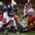 Alabama commit Altee Tenpenny, pictured running the ball against Cabot, was visited by Arkansas coac...