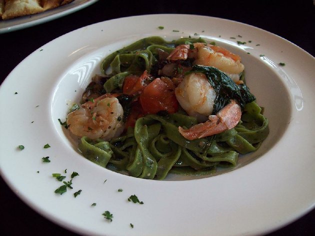 the-shrimp-florentine-at-russos-coal-fired-kitchen-in-conway-is-made-with-large-shrimp-organic-spinach-and-a-lemon-garlic-wine-sauce-on-top-of-spinach-pasta