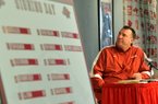University of Arkansas head football coach Bret Bielema talks about the 22 players who committed to the Razorbacks as he conducts a press conference Wednesday afternoon in Fayetteville.