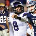 Pulaski Academy tight end Hunter Henry (left), Fayetteville quarterback Austin Allen (center) and Gr...