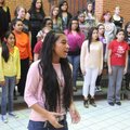 Selina Tamangdad, 15, practices her solo Tuesday with Southwest Junior High School’s Harmony Choir i...