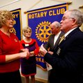 Jayne Lowe, from left, president of the Rotary Club of Bentonville; Becky Paneitz, NWACC president; ...