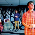 Coleman Ray Clark, 16, right, and Reed Carson, 16, rehearse for “A Separate Peace” at Arts Live Thea...