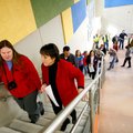 Michelle McClaflin, left, project manager with Hight-Jackson Associates, talks Friday with Virginia ...
