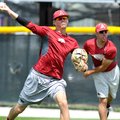 Ryne Stanek, left, was selected by Baseball America as the preseason SEC Pitcher of the Year. 