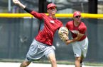 Ryne Stanek, left, was selected by Baseball America as the preseason SEC Pitcher of the Year. 