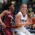 Baiyinnah Taylor, left, of Springdale High School puts pressure on Samantha Weber of Springdale Har-...