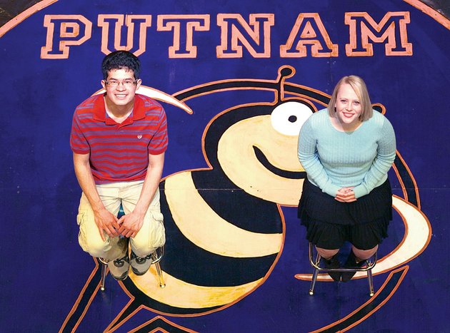 kevin-spatz-and-elizabeth-williams-both-of-conway-rehearse-a-scene-in-the-upcoming-hendrix-college-production-of-the-25th-annual-putnam-county-spelling-bee-directed-by-ann-muse-the-first-of-four-free-performances-will-begin-at-730-pm-wednesday-in-the-cabe-theater-on-campus