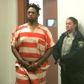 Mandrake Patterson, 27, enters Washington County Magistrate Court on Wedneday morning in Fayettevill...