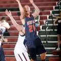Crist Olsen, a Rogers Heritage junior, goes up for a layup against Springdale during the second half...