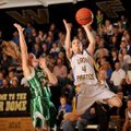 Cedarville’s Allie Arnold drives past Greenland defender Kelsey Vaughn during Friday’s finals of the...