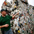 Kyle McCarty with Fayetteville Solid Waste and Recycling Division talks about the bales of No. 3 thr...