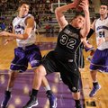 STAFF PHOTO ANDY SHUPE
Springdale junior post Josiah Wymer (32) pulls down a rebound over Fayettevi...
