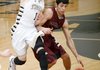 STAFF PHOTO JASON IVESTER
Siloam Springs senior Raul Leyva (right) tries to get around Bentonville freshman Tyrik Dixon during the second half on Friday, Feb. 15, 2013, against Siloam Springs at Bentonville High School.