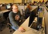 Jonathan Noble sits at a computer in the computer lab at the University of Arkansas student union Feb. 5 after a class. When handing out lottery scholarships, the state puts a cap on the number of nontraditional students who may receive them, despite the fact that those students are considerably more successful at finishing college than their traditional counterparts.