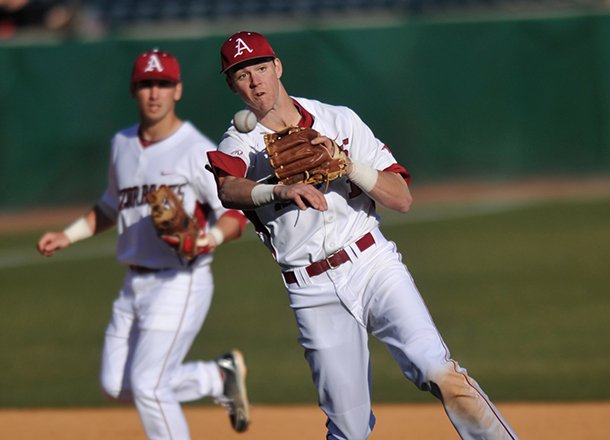 arkansas-third-baseman-brian-anderson-fields-the-ball-as-he-makes-a-play-for-an-out-in-the-sixth-inning-of-the-first-game-in-tuesday-afternoons-doubleheader-against-new-orleans-at-baum-stadium-in-fayetteville