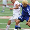 Danny Garcia, Rogers High defender, collects the ball May 11 at Northside High School in Fort Smith....