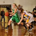 Greenland’s Anna Rogers tries to get past Cedarville defender Allie Arnold during Friday’s finals in...