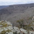 Hikers walked Friday along the edge of horseshoe-shaped Home Valley Bluff in Newton County. 