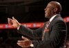Arkansas head coach Mike Anderson shouts out to his team against Georgia in the second half Thursday, Feb. 21, 2013 at Bud Walton Arena in Fayetteville. The Razorbacks won 62-60.