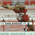 Arkansas hurdler Caleb Cross is one of several Razorbacks listed among the top three in the SEC in 1...