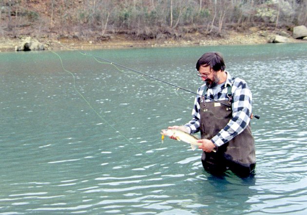 jim-spencer-of-calico-rock-wade-fishes-for-walleyes-in-devils-fork-the-forks-of-the-little-red-river-above-greers-ferry-lake-are-hot-spots-for-walleyes-during-spring-spawning-runs