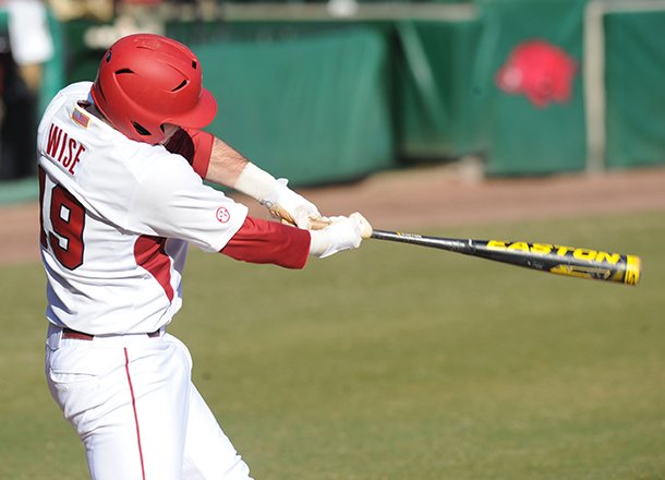 arkansas-junior-jake-wise-connects-for-a-two-run-home-run-friday-feb-22-2013-during-the-second-inning-of-play-against-evansville-at-baum-stadium-in-fayetteville