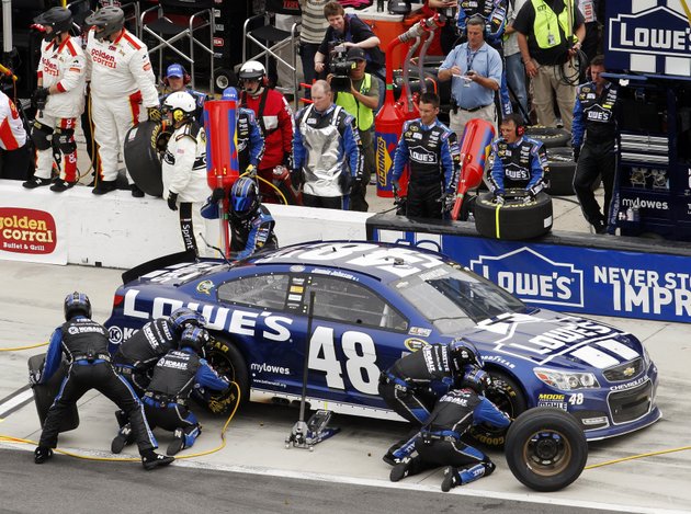 jimmie-johnson-pits-for-tires-and-fuel-during-the-nascar-daytona-500-sprint-cup-series-auto-race-at-daytona-international-speedway-sunday-feb-24-2013-in-daytona-beach-fla