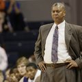 LSU head coach Johnny Jones and his bench players react near the end of a loss to Auburn in an NCAA ...