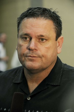University of Tennessee NCAA college assistant football coach Sam Pittman talks to reporters at the indoor practice facilty on the school campus in Knoxville, Tenn., Wednesday, Feb. 8, 2012. (AP Photo/The Knoxville News Sentinel, Michael Patrick)